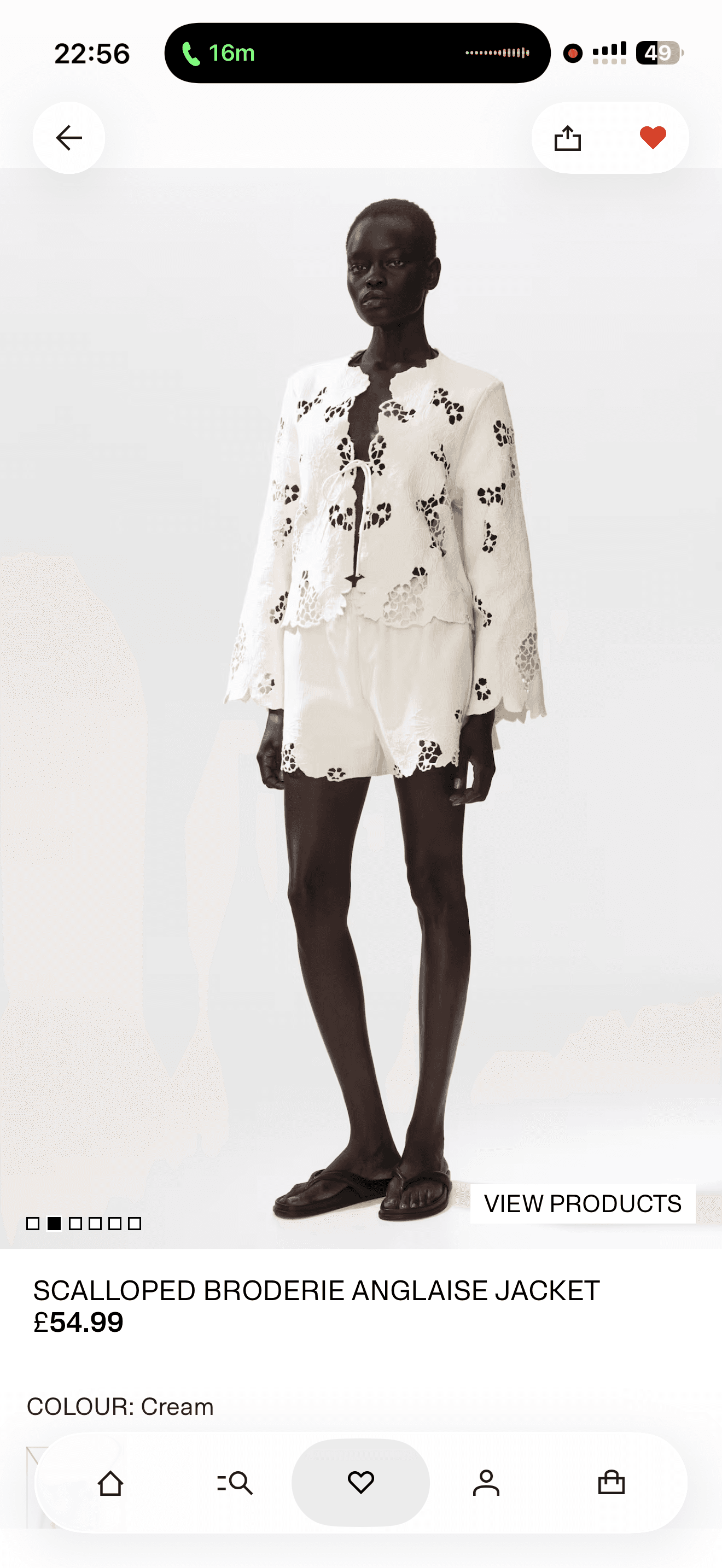 Scalloped Broderie Anglaise Cream Jacket